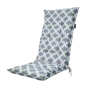 Madison tuinstoelkussen hoge rug trivia grey ca. 123x50 cm set van 4