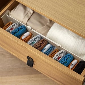 WDMT Witte uitschuifbare lade organizer 2 stuks