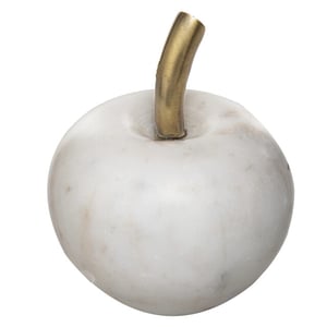 Casa di Elturo Deco object appel van marmer – wit/ – Ø13 cm