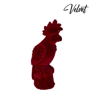 Casa di Elturo Velvet papegaai bordeaux rood
