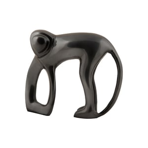Present Time beeld aap gun metal plated