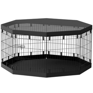 4goodz Pawhut puppyren, 76 cm hoog/ong. 2,5 m², 8 panelen, bodemzeil,