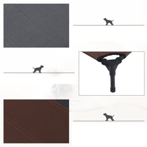 4goodz Pawhut ventilerend hondenligbed 92x76x18cm- comfortabele