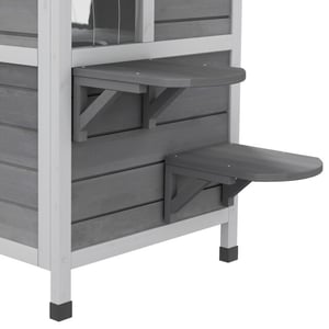 4goodz Pawhut houten kattenhuis 78x55x91 cm waterdicht