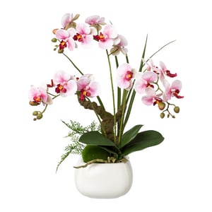 Kopu ® kunstbloem orchidee 46 cm lila bloempot vierkant phalaenopsis