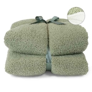 Unique Living plaid douwe tea green -150x200cm
