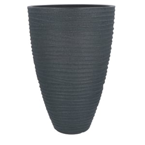 4goodz Plantenbak/bloembak hoog rond 40 cm met ribbels