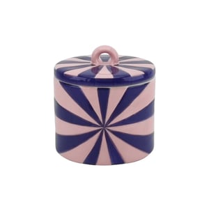 House Vitamin Deco jar swirl dolomite -pink/violet 11x11x11,5cm