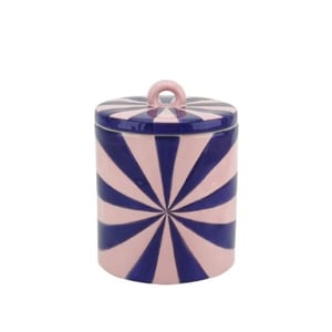 House Vitamin Deco jar -swirl- dolomite pink/violet 11x11x14,5cm