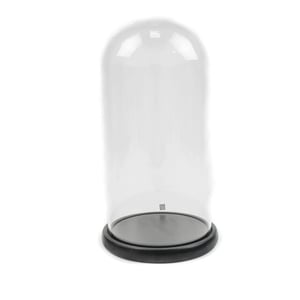 House Vitamin Bell jar glass/wood black - 17x17x32cm
