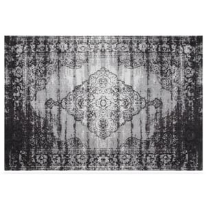 Brix vloerkleed kelly vintage black 170x240 katoen
