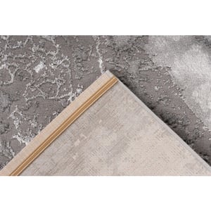 Muratap Fashion marmer laagpolig vloerkleed design tapijt grijs 200x290 cm