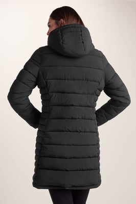 Kirkham Womens Padded Long Jacket - Black