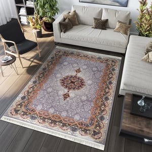 Muratap Isfahan oosters vloerkleed laagpolig klassiek vintage tapijt / multi- 80x300 cm