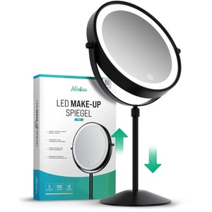 Mirlux Make-up spiegel hoogte verstelbaar zwart 1-10x vergroting