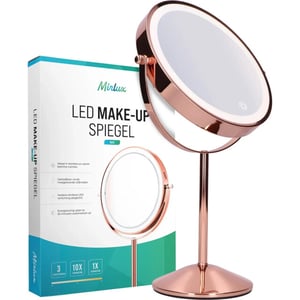 Mirlux Make-up spiegel oplaadbaar rosé 1-10x vergroting