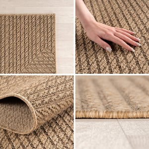 Muratap Timber style buitenkleed – indoor & outdoor, jute-look vloerkleed,