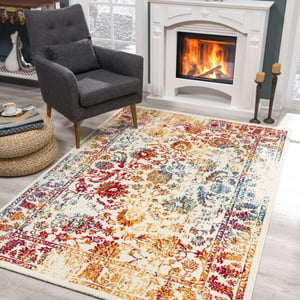 Muratap Vintage van gogh vloerkleed multi laagpolig- 140x200 cm