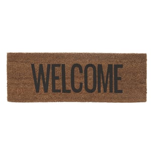Present Time deurmat welcome zwart 75x25x1,5cm