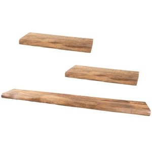 Home67 Wandplank pure mangohout set van 3 groot