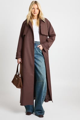 Maxi Belted Trench Coat