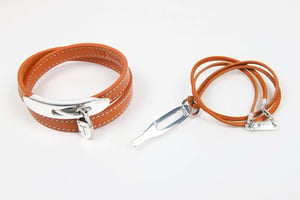 Leren Armband Zilveren Slot