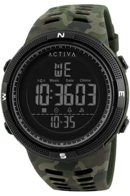 Activa x Invicta Digital ACW1915MC-001 Heren Horloge - Quartz Uurwerk - Plastic met zwarte Wijzerplaat - 50mm