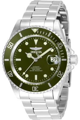 Invicta Pro Diver 35690 Heren Horloge - Automatisch Uurwerk - Roestvrij Staal met groene Wijzerplaat - 40mm