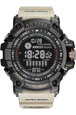 Activa x Invicta Digital ACW8020-002 Heren Horloge - Quartz Uurwerk - Plastic met zwarte Wijzerplaat - 56mm