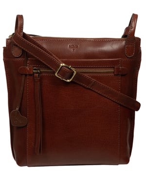 'Orla' Conker Brown Leather Shoulder Bag