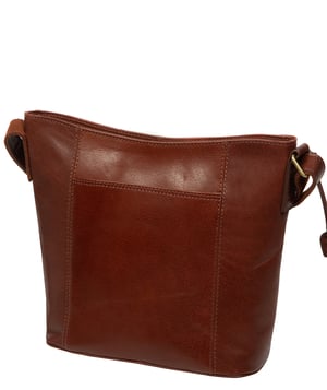 'Orla' Conker Brown Leather Shoulder Bag