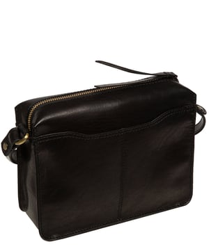 'Capri' Black Leather Cross Body Bag