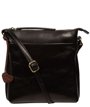 'Lavinia' Black Leather Cross Body Bag