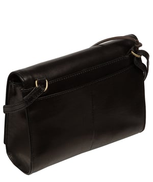 'Carina' Black Leather Cross Body Bag