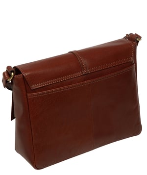 'Marina' Conker Brown Leather Cross Body Bag