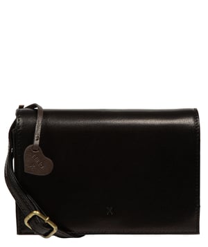 'Chiara' Black Leather Cross Body Bag