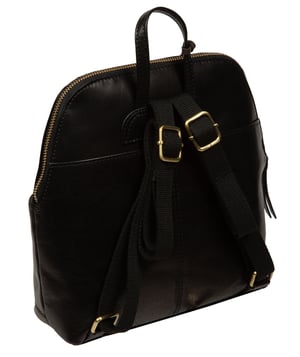 'Chiara' Black Leather Cross Body Bag