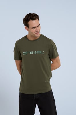 'Classico' Men's Cotton T-Shirt Short Sleeve Breathable Casual Summer Tee Khaki