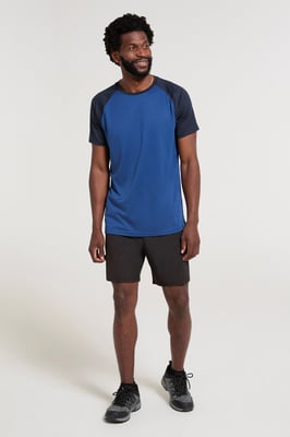 'Endurance' Men's T-Shirt Breathable Quick Dry UPF50 Sun Protection Tee Blue/Navy
