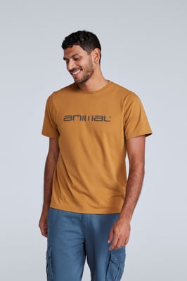 'Classico' Men's Cotton T-Shirt Short Sleeve Breathable Casual Summer Tee Mustard