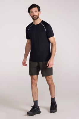 'Endurance' Men's T-Shirt Breathable Quick Dry UPF50 Sun Protection Tee Black