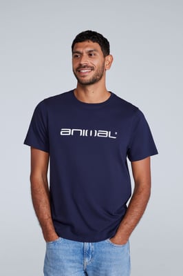 'Classico' Men's Cotton T-Shirt Short Sleeve Breathable Casual Summer Tee Navy