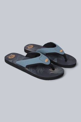 'Jekyl' Men's Flip Flops with Soft Padded Upper straps Slip-on Beach Sandals Outdoors Forest Green