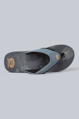 'Jekyl' Men's Flip Flops with Soft Padded Upper straps Slip-on Beach Sandals Outdoors Forest Green