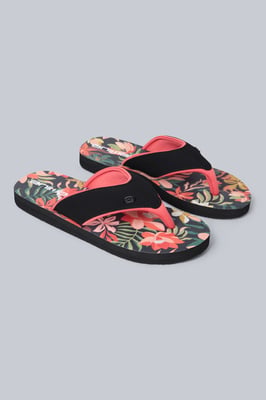 'Swish' Women's Flip Flops with Soft Padded Upper Straps Slip-on Beach Sandals Orange