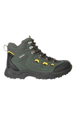 'Adventurer' Men's IsoDry Boots Cushioned Footbed Breathable Waterproof Hiking Shoes Green