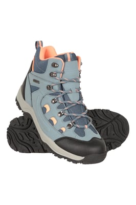 'Adventurer' Women's Waterproof Rain Boots Cushioned Footbed Mesh Lining Trail Trekking Wellies Blue