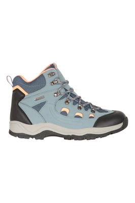 'Adventurer' Women's Waterproof Rain Boots Cushioned Footbed Mesh Lining Trail Trekking Wellies Blue