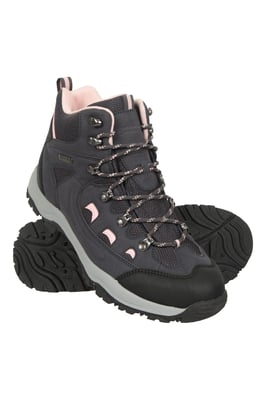 'Adventurer' Women's Waterproof Rain Boots Cushioned Footbed Mesh Lining Trail Trekking Wellies Purple