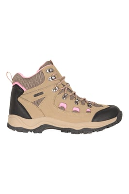 'Adventurer' Women's Waterproof Rain Boots Cushioned Footbed Mesh Lining Trail Trekking Wellies Beige